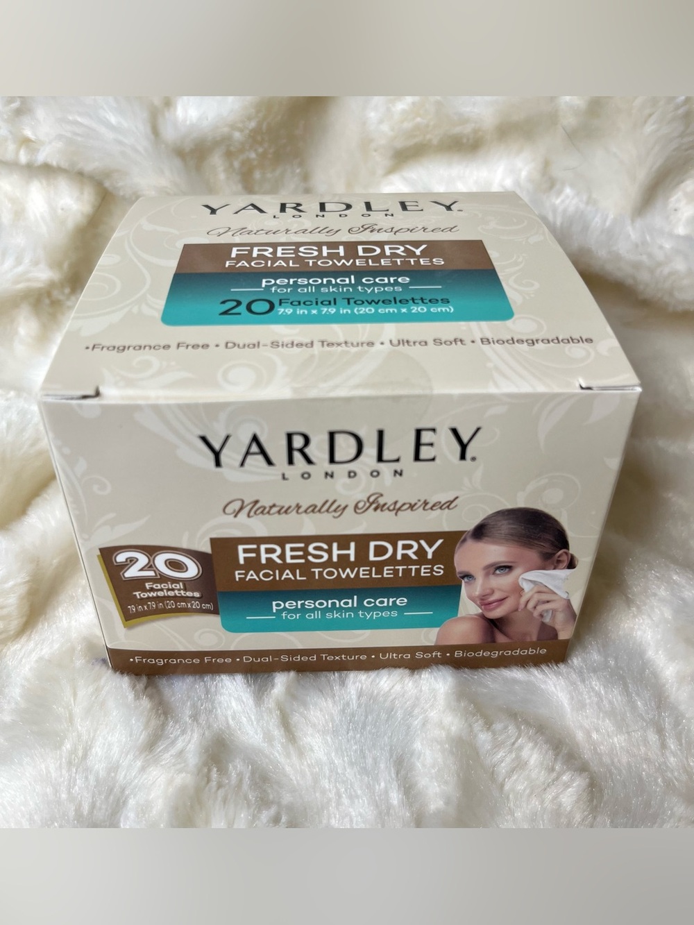 Yardley London Fresh Dry Facial Towelettes Fragrance Free 20 CT New